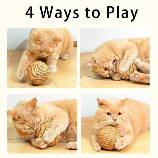 10CM Interactive Sisal Cat Scratching Ball