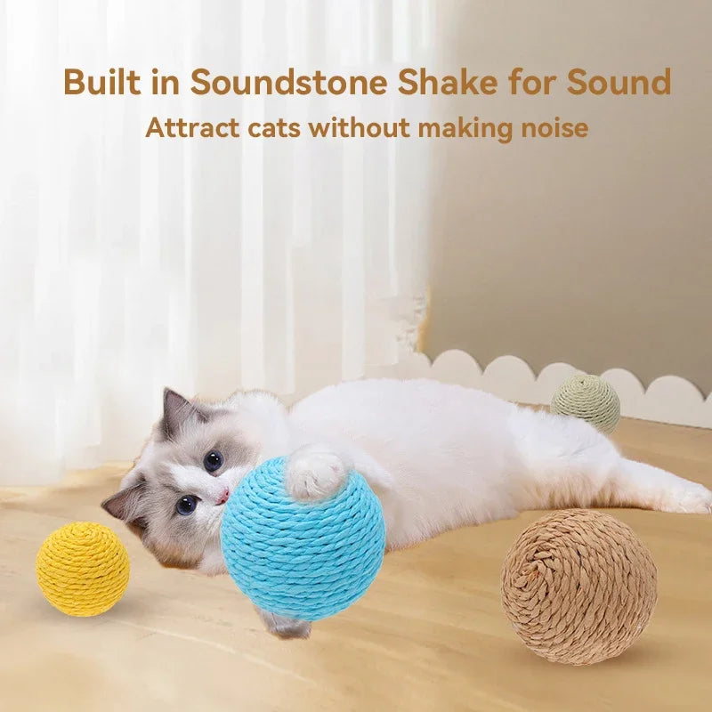 Interactive Sisal Cat Scratching Ball (10cm)