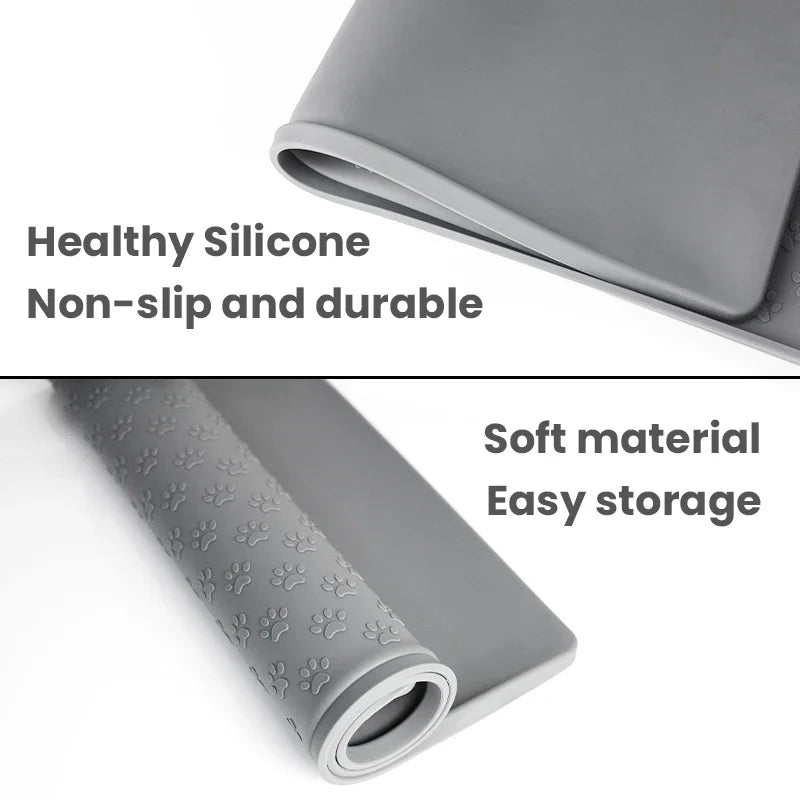 Pet food bowl placemat