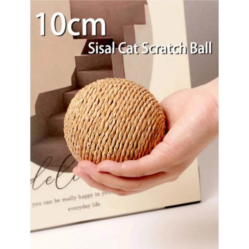 Interactive Sisal Cat Scratching Ball (10cm)